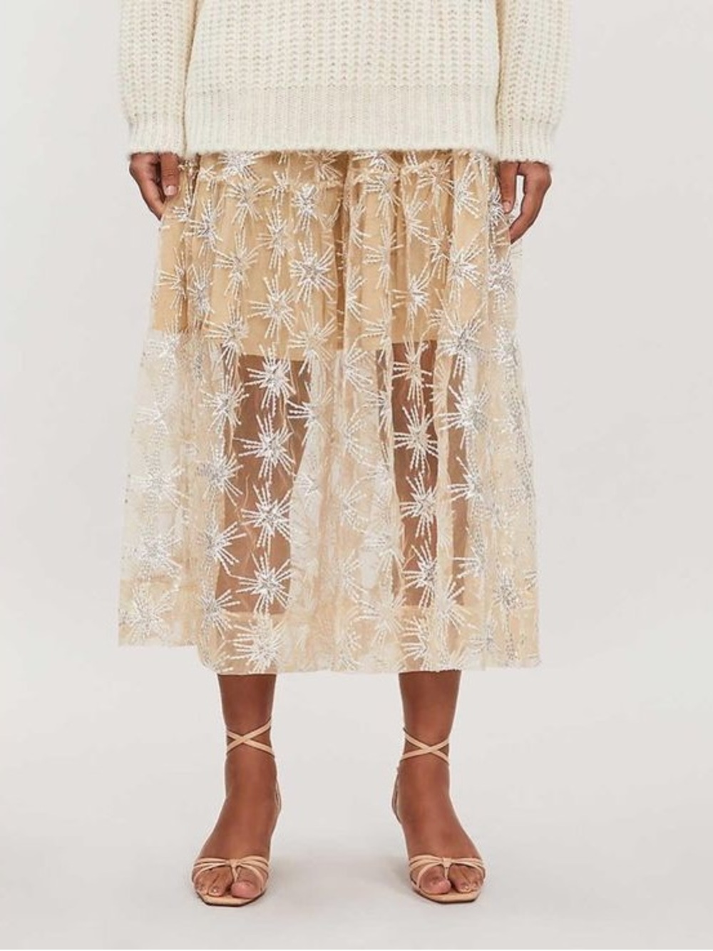 Maje sequined midi skirt